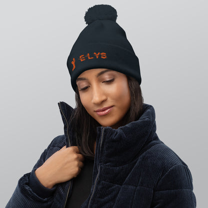 Bonnet à pompon ELYS logo Orange