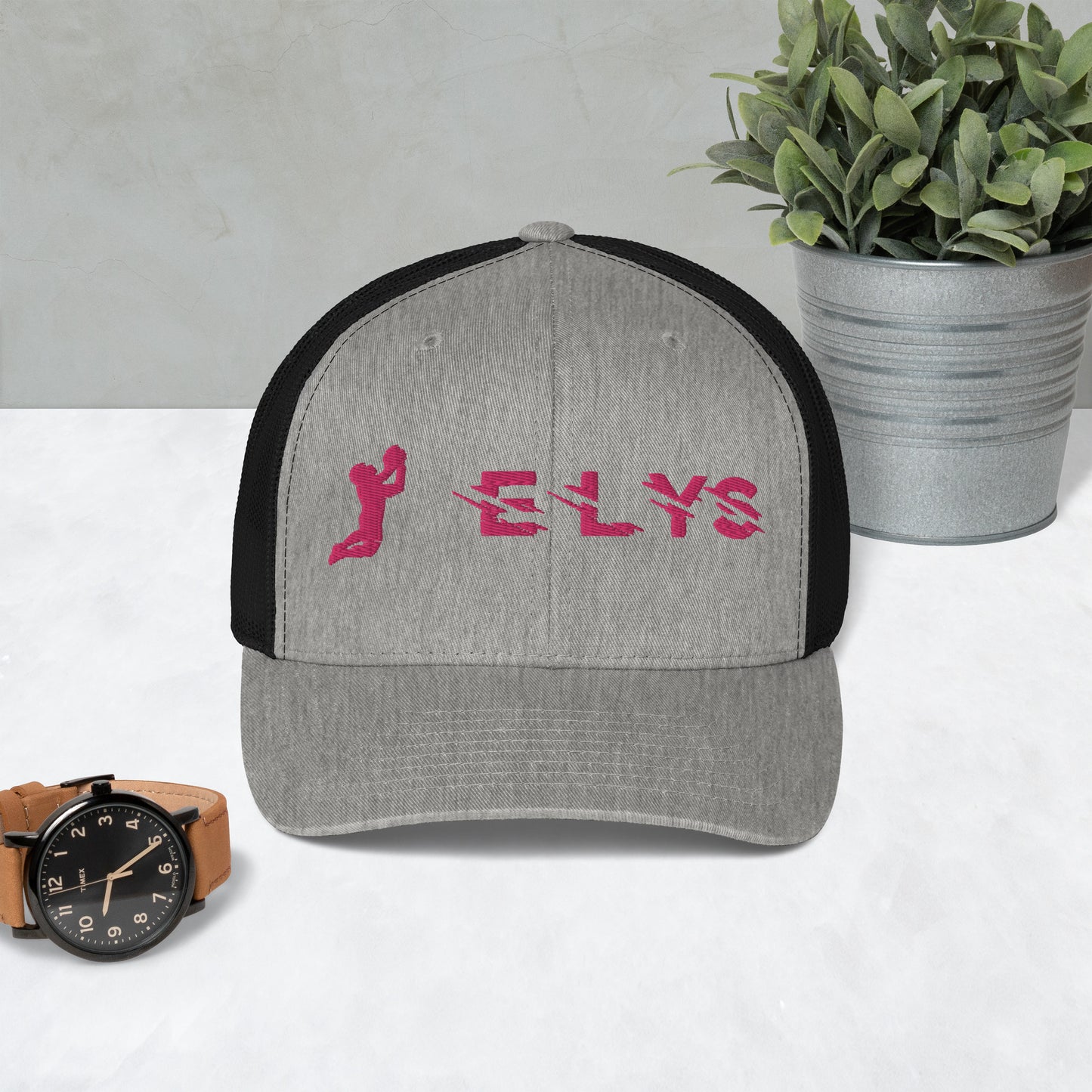 Casquette ELYS logo Rose