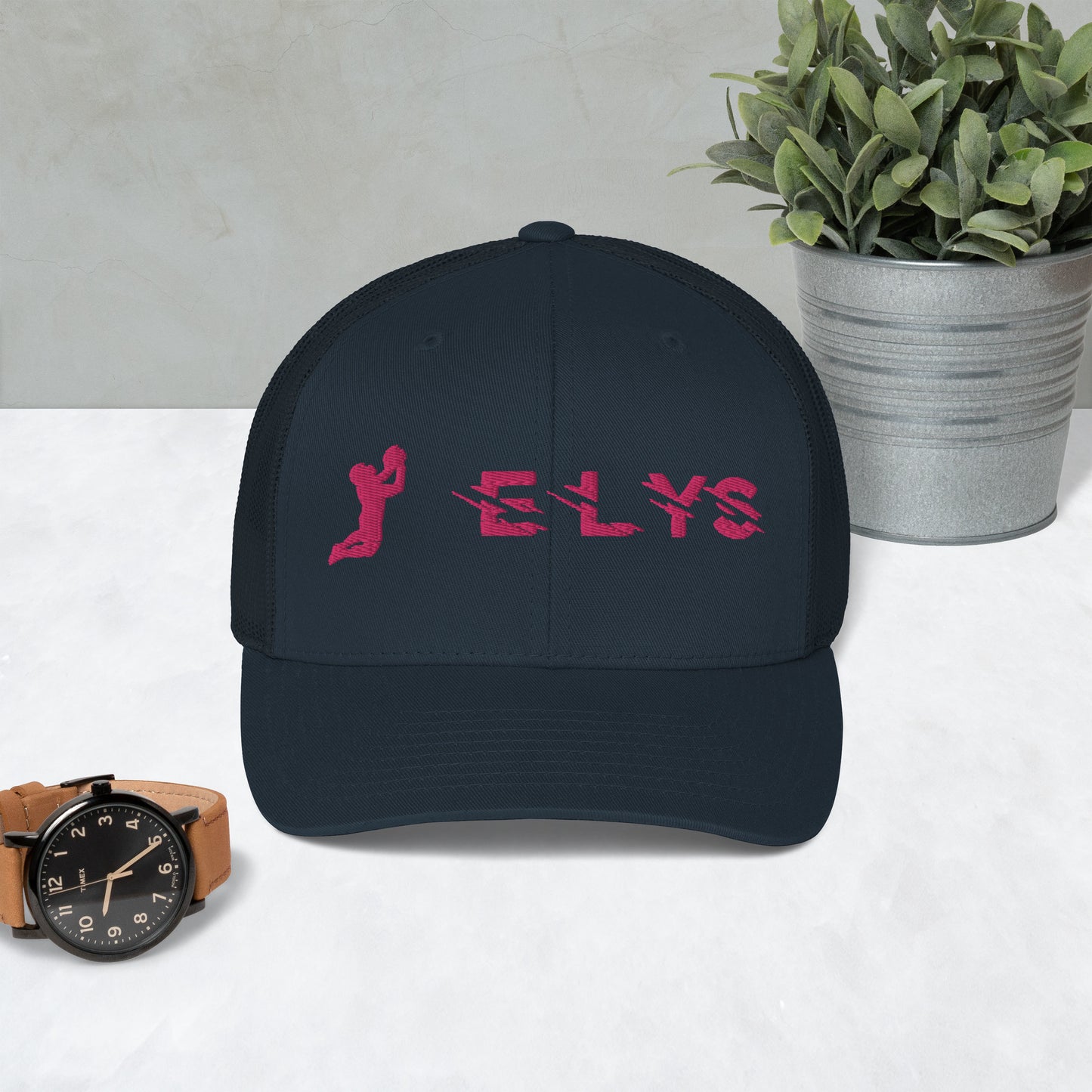 Casquette ELYS logo Rose