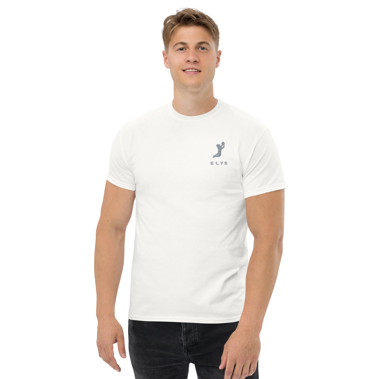 T-shirt ELYS Homme logo Argenté