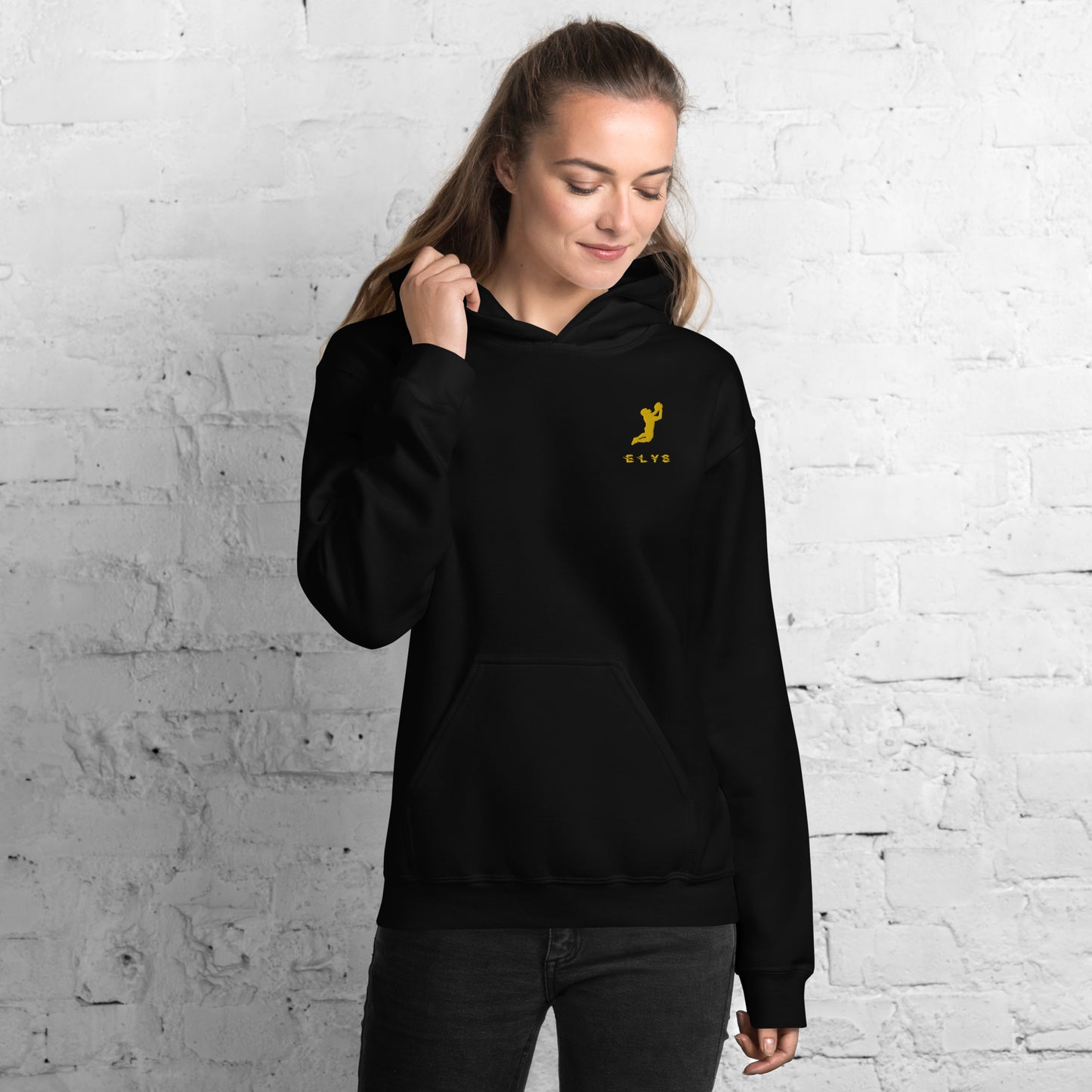 Sweat à capuche ELYS Femme logo Jaune