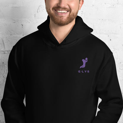 Sweat à capuche ELYS Homme logo Violet