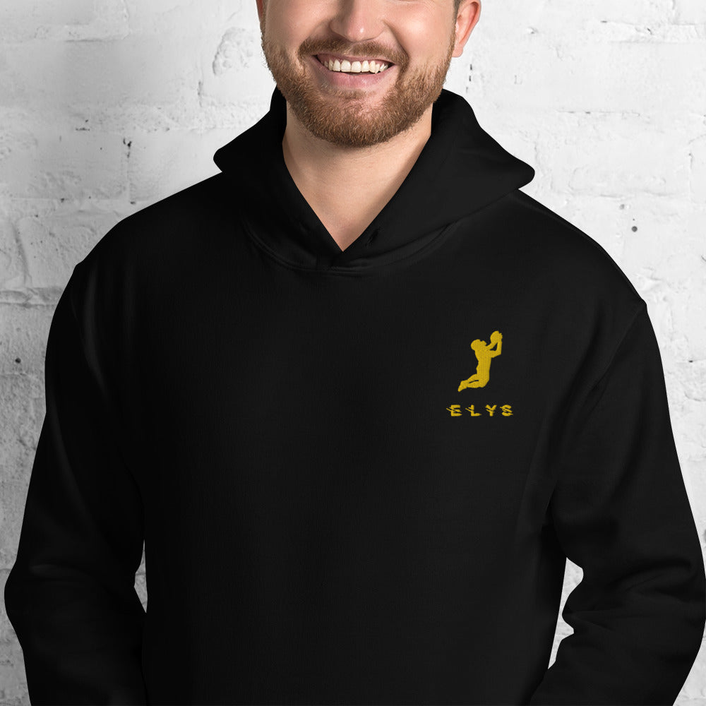 Sweat à capuche ELYS Homme logo Jaune