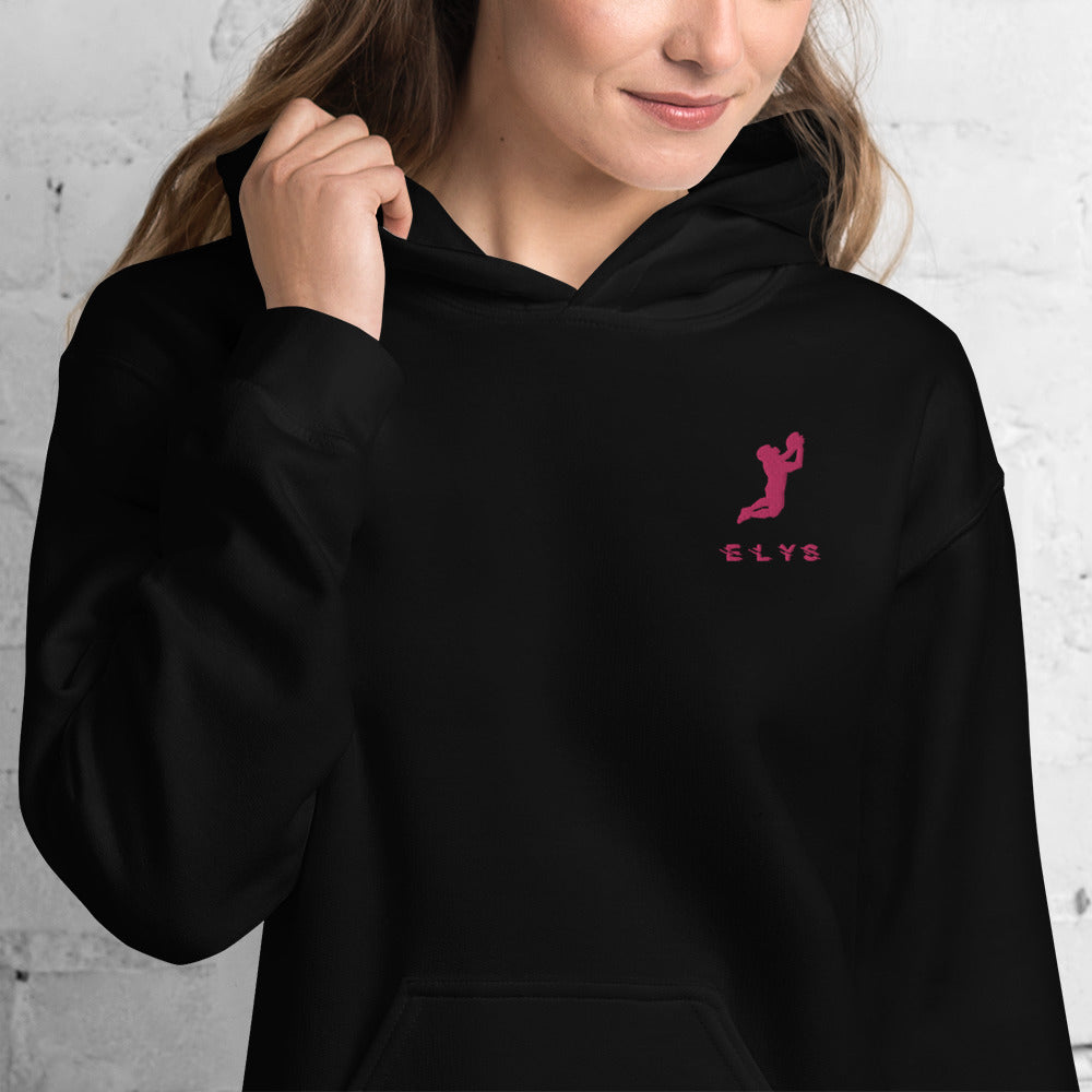 Sweat à capuche ELYS Femme logo Rose