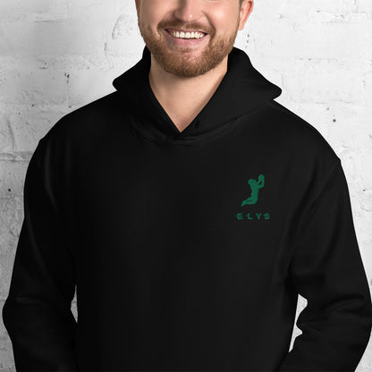 Sweat à capuche ELYS Homme logo Vert Foncé