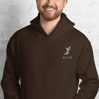 Sweat à capuche ELYS Homme logo Argenté