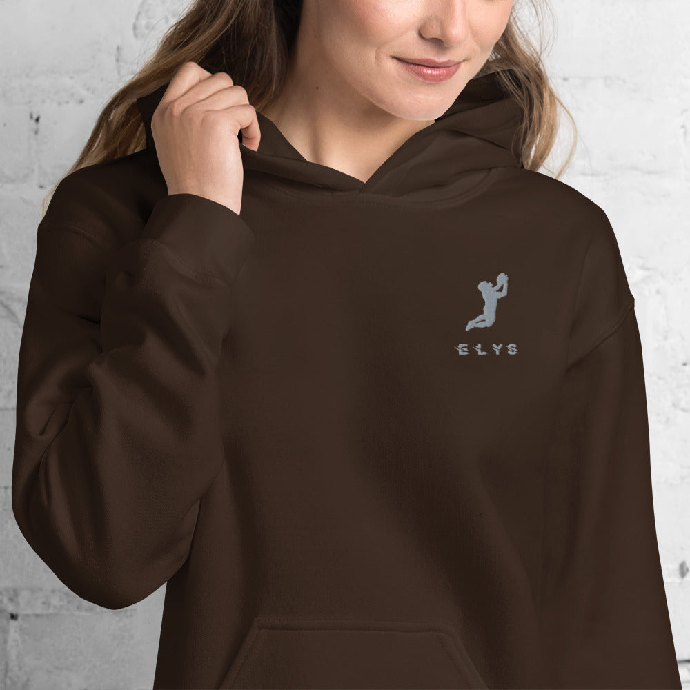 Sweat à capuche ELYS Femme logo Argenté