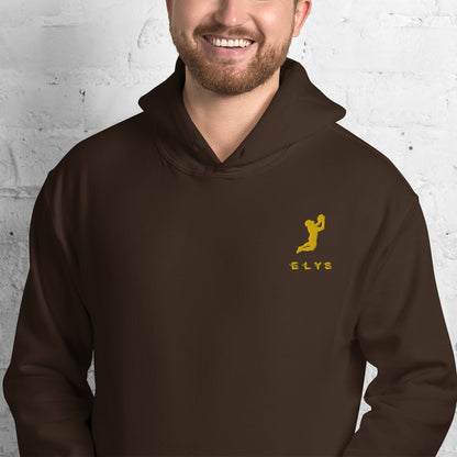 Sweat à capuche ELYS Homme logo Jaune