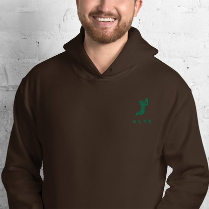 Sweat à capuche ELYS Homme logo Vert Foncé