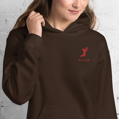 Sweat à capuche ELYS Femme logo Rouge