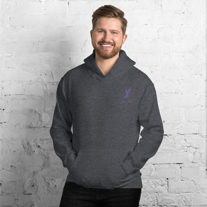 Sweat à capuche ELYS Homme logo Violet