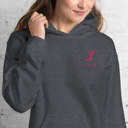 Sweat à capuche ELYS Femme logo Rose