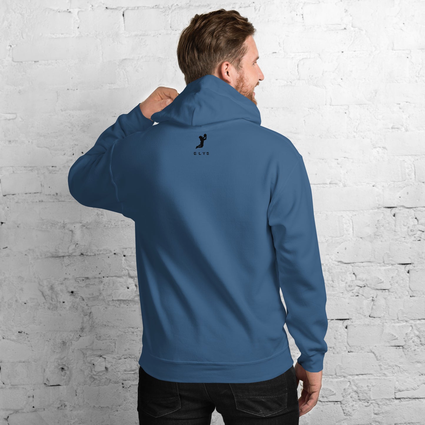 Sweat à capuche ELYS Homme logo Argenté