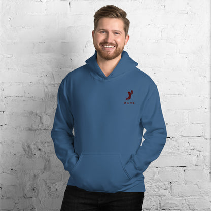 Sweat à capuche ELYS Homme logo Bordeaux