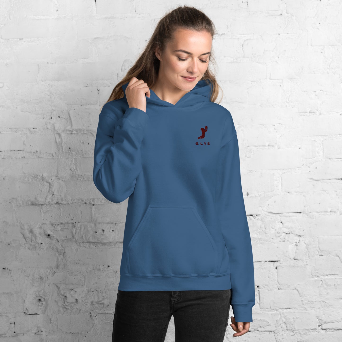 Sweat à capuche ELYS Femme logo Bordeaux