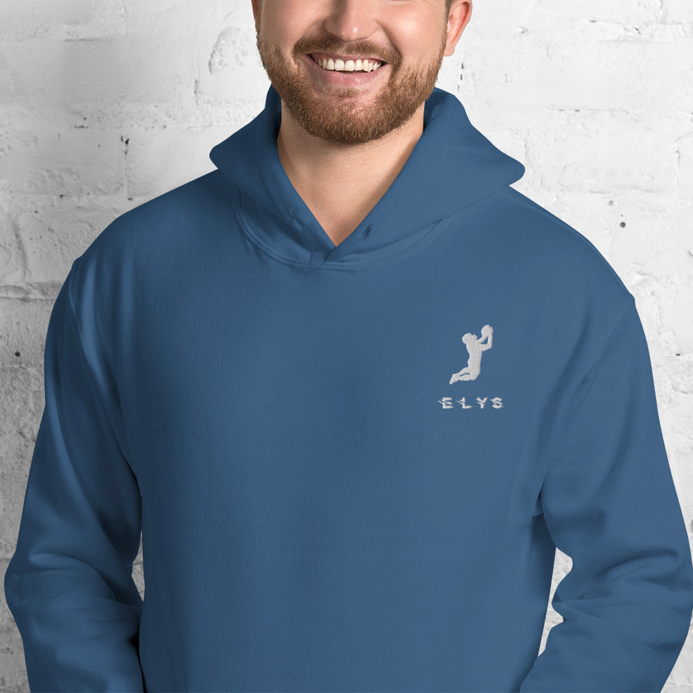 Sweat à capuche ELYS Homme logo Blanc