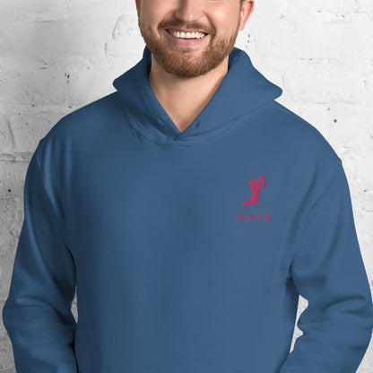 Sweat à capuche ELYS Homme logo Rose