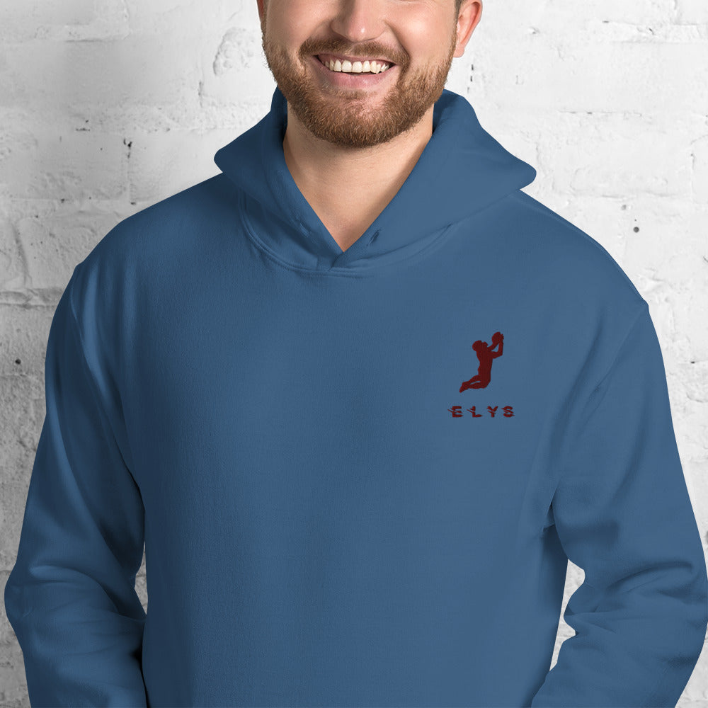 Sweat à capuche ELYS Homme logo Bordeaux