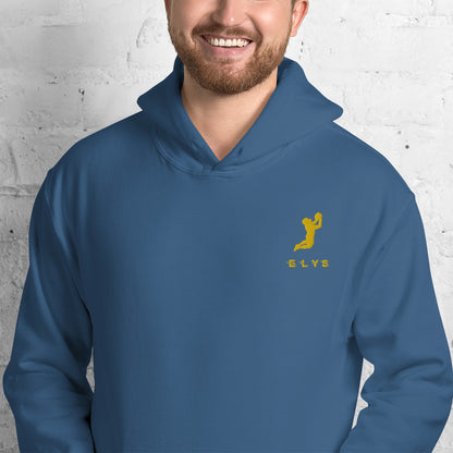 Sweat à capuche ELYS Homme logo Jaune