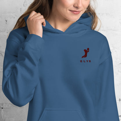 Sweat à capuche ELYS Femme logo Bordeaux