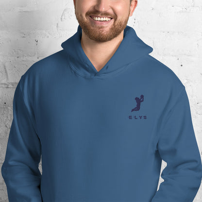 Sweat à capuche ELYS Homme logo Bleu Navy