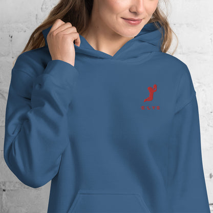 Sweat à capuche ELYS Femme logo Rouge