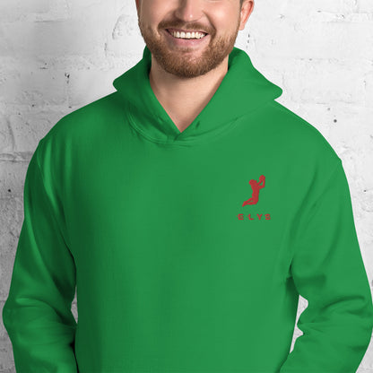 Sweat à capuche ELYS Homme logo Rouge