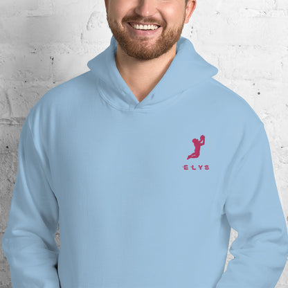 Sweat à capuche ELYS Homme logo Rose