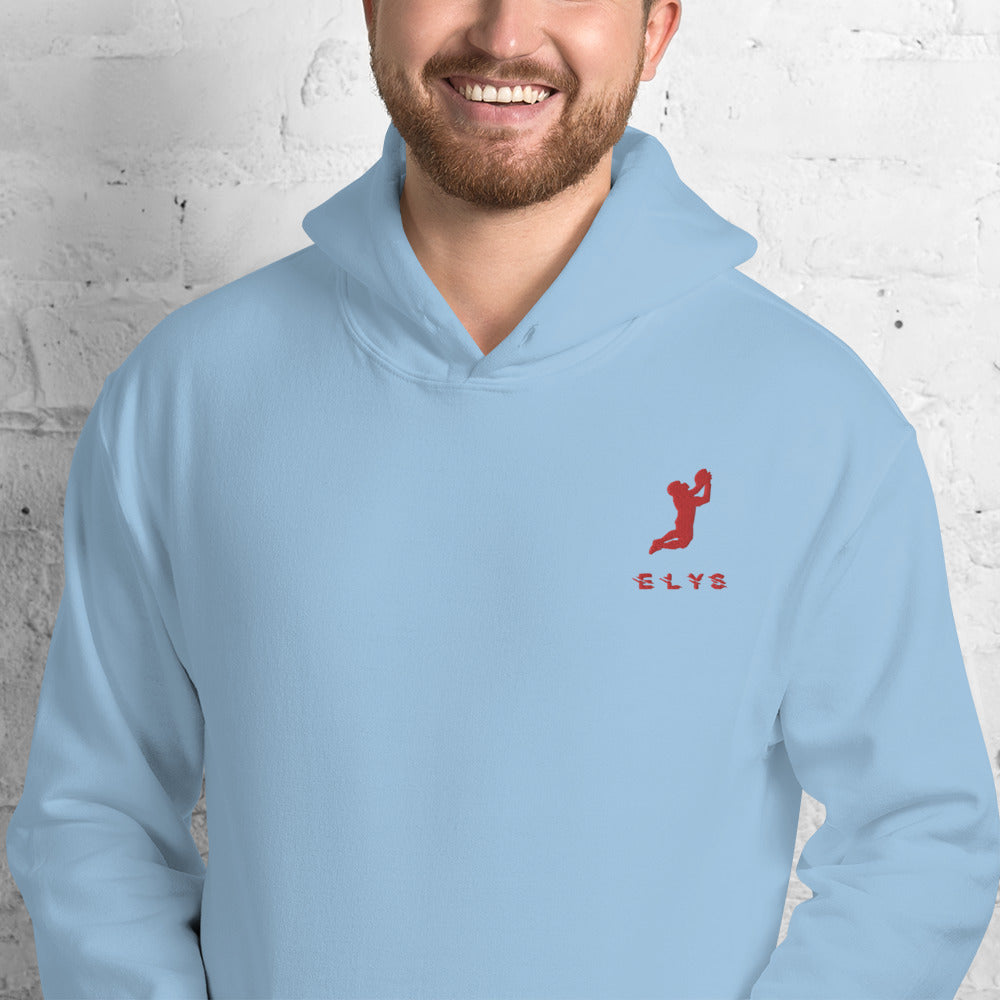 Sweat à capuche ELYS Homme logo Rouge