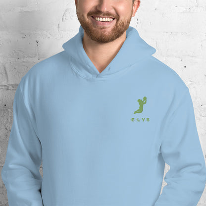 Sweat à capuche ELYS Homme logo Vert Clair