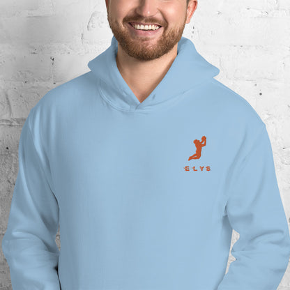 Sweat à capuche ELYS Homme logo Orange