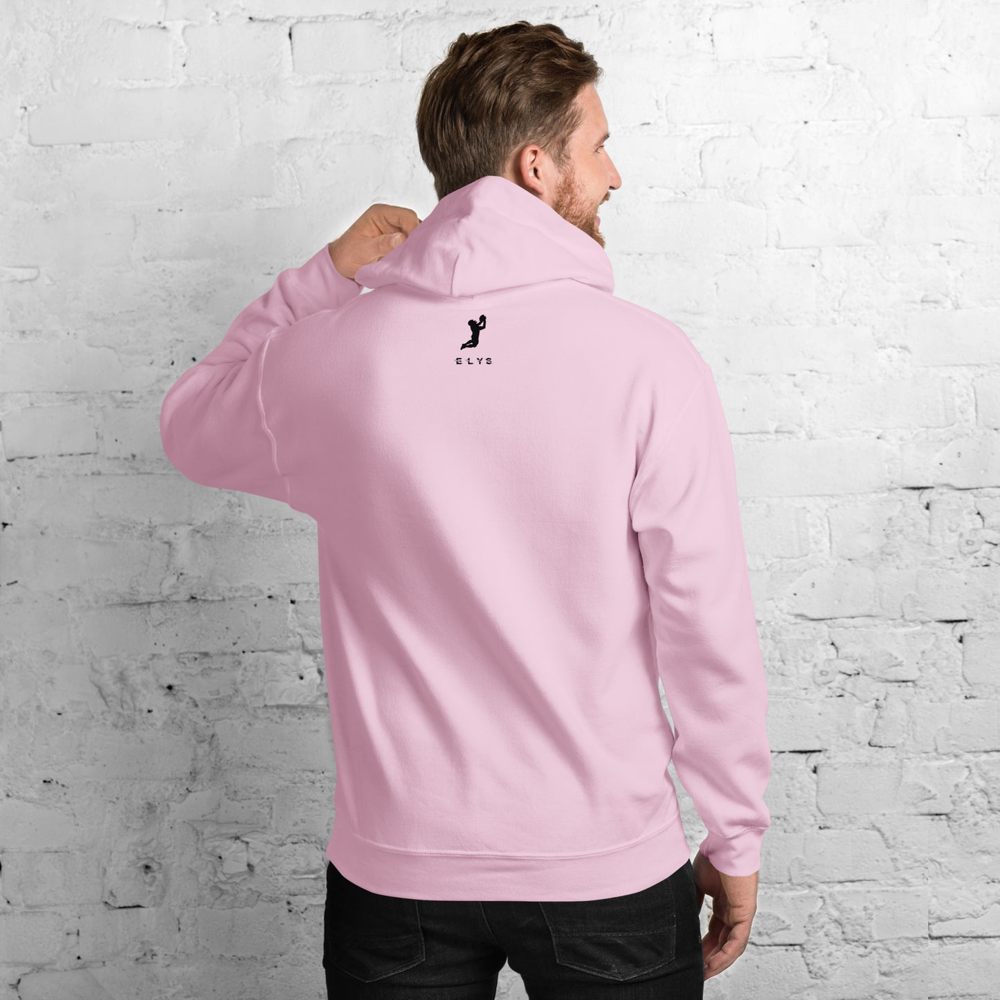 Sweat à capuche ELYS Homme logo Rose