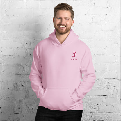 Sweat à capuche ELYS Homme logo Rose