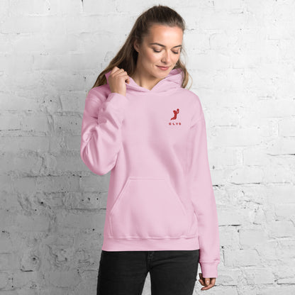 Sweat à capuche ELYS Femme logo Rouge