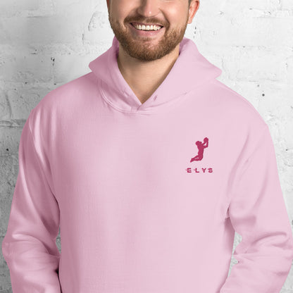 Sweat à capuche ELYS Homme logo Rose