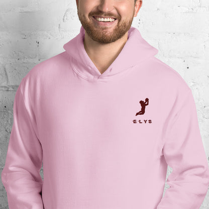 Sweat à capuche ELYS Homme logo Bordeaux