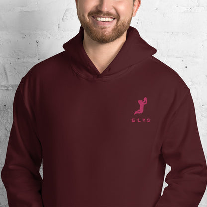 Sweat à capuche ELYS Homme logo Rose