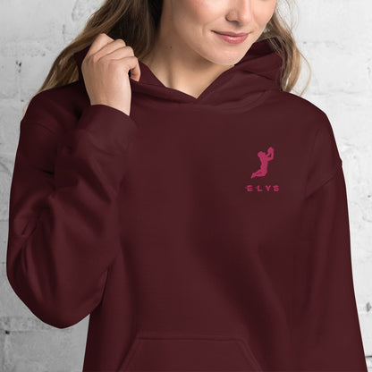 Sweat à capuche ELYS Femme logo Rose