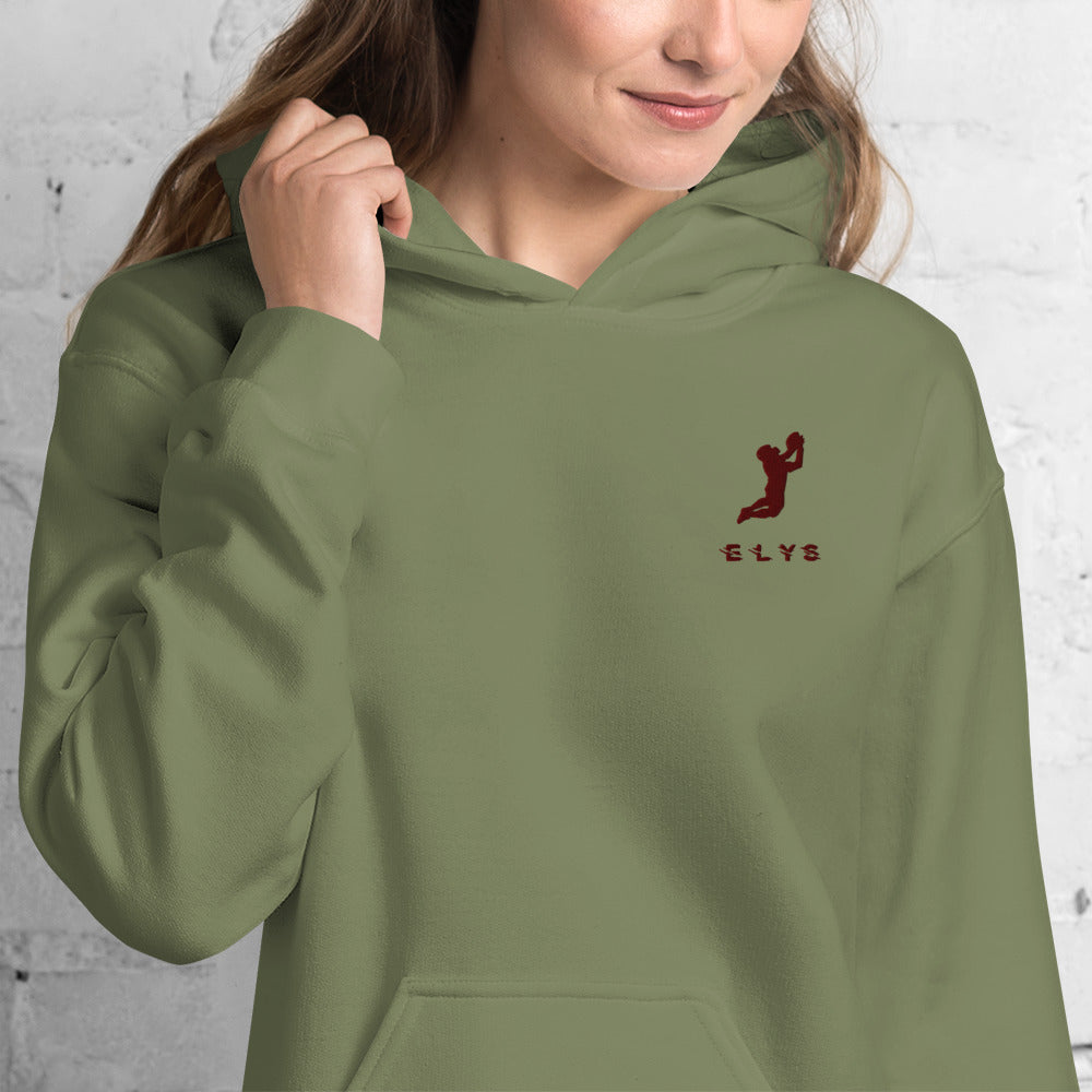 Sweat à capuche ELYS Femme logo Bordeaux