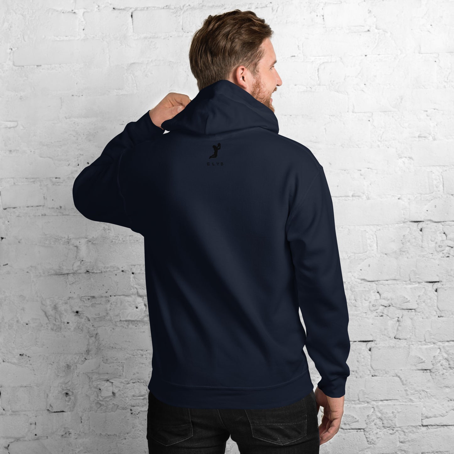 Sweat à capuche ELYS Homme logo Bleu Foncé