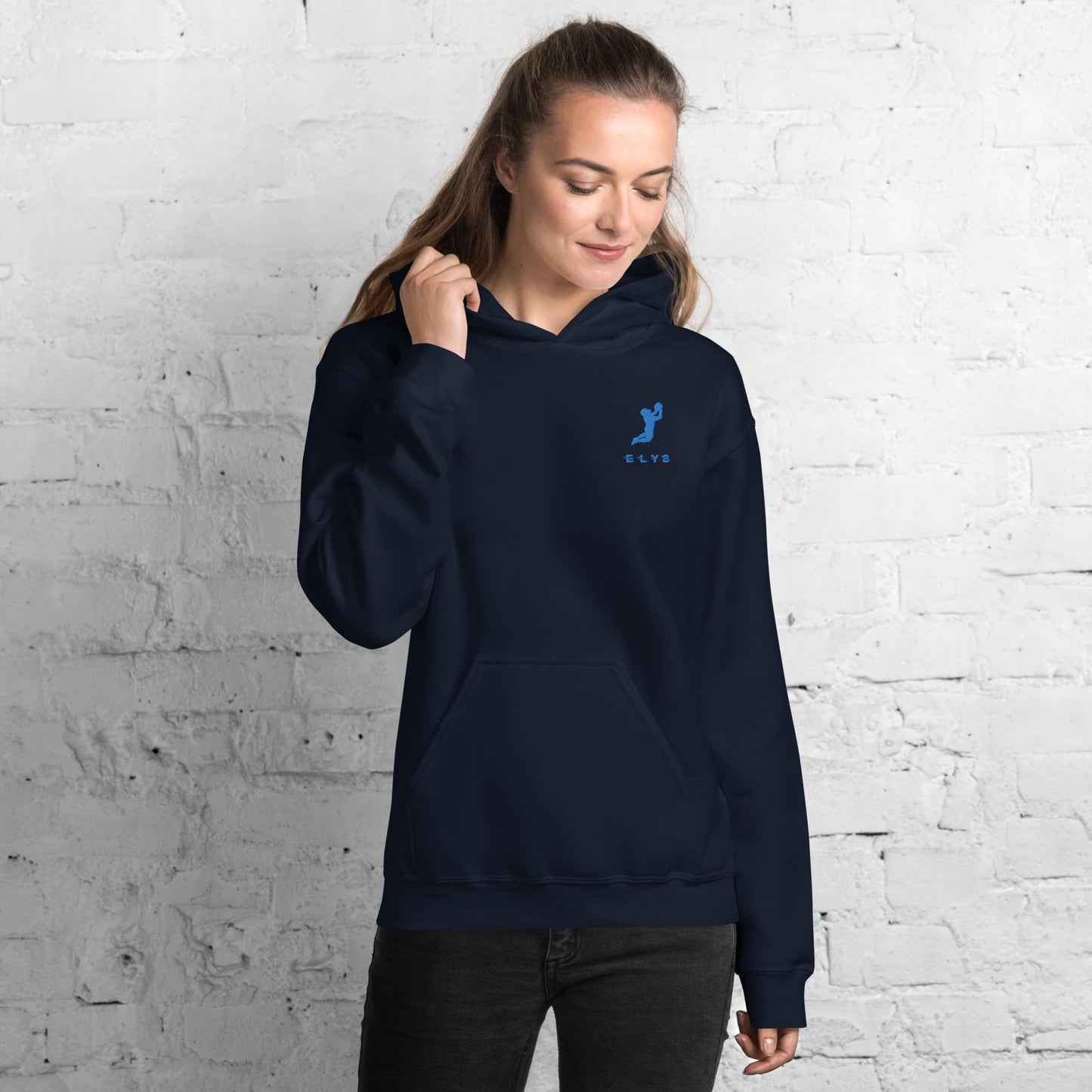 Sweat à capuche ELYS Femme logo Bleu Clair