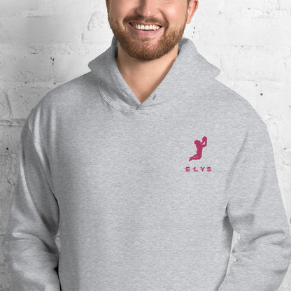 Sweat à capuche ELYS Homme logo Rose