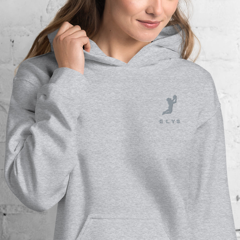 Sweat à capuche ELYS Femme logo Argenté