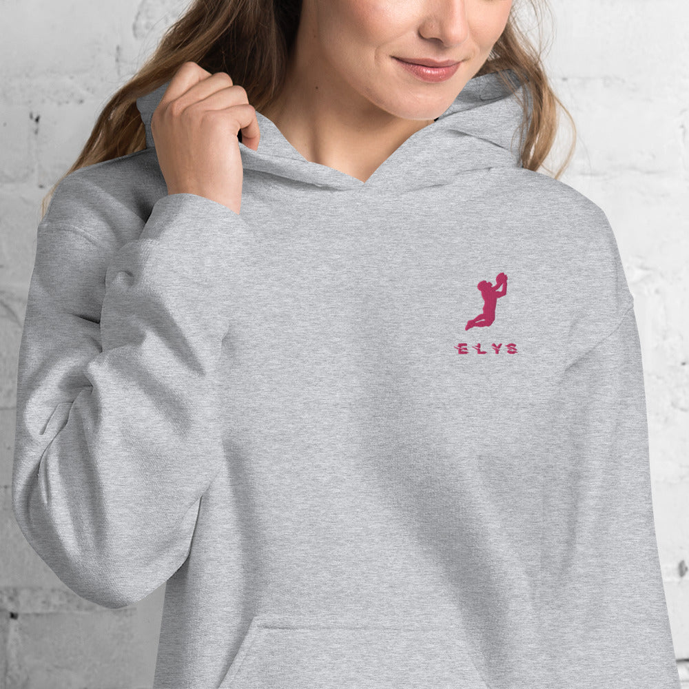 Sweat à capuche ELYS Femme logo Rose