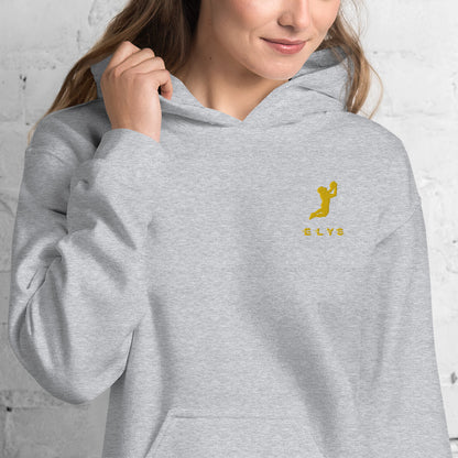 Sweat à capuche ELYS Femme logo Jaune