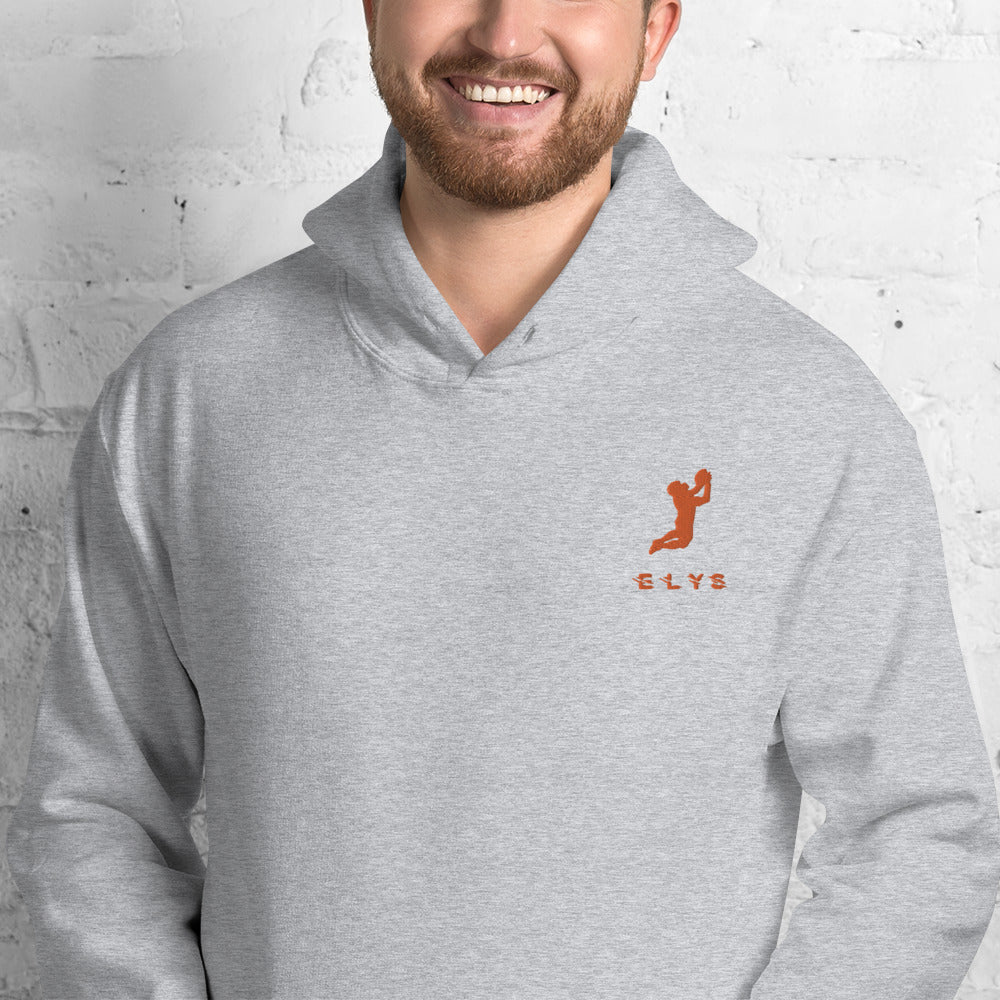 Sweat à capuche ELYS Homme logo Orange