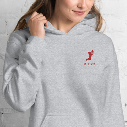 Sweat à capuche ELYS Femme logo Rouge