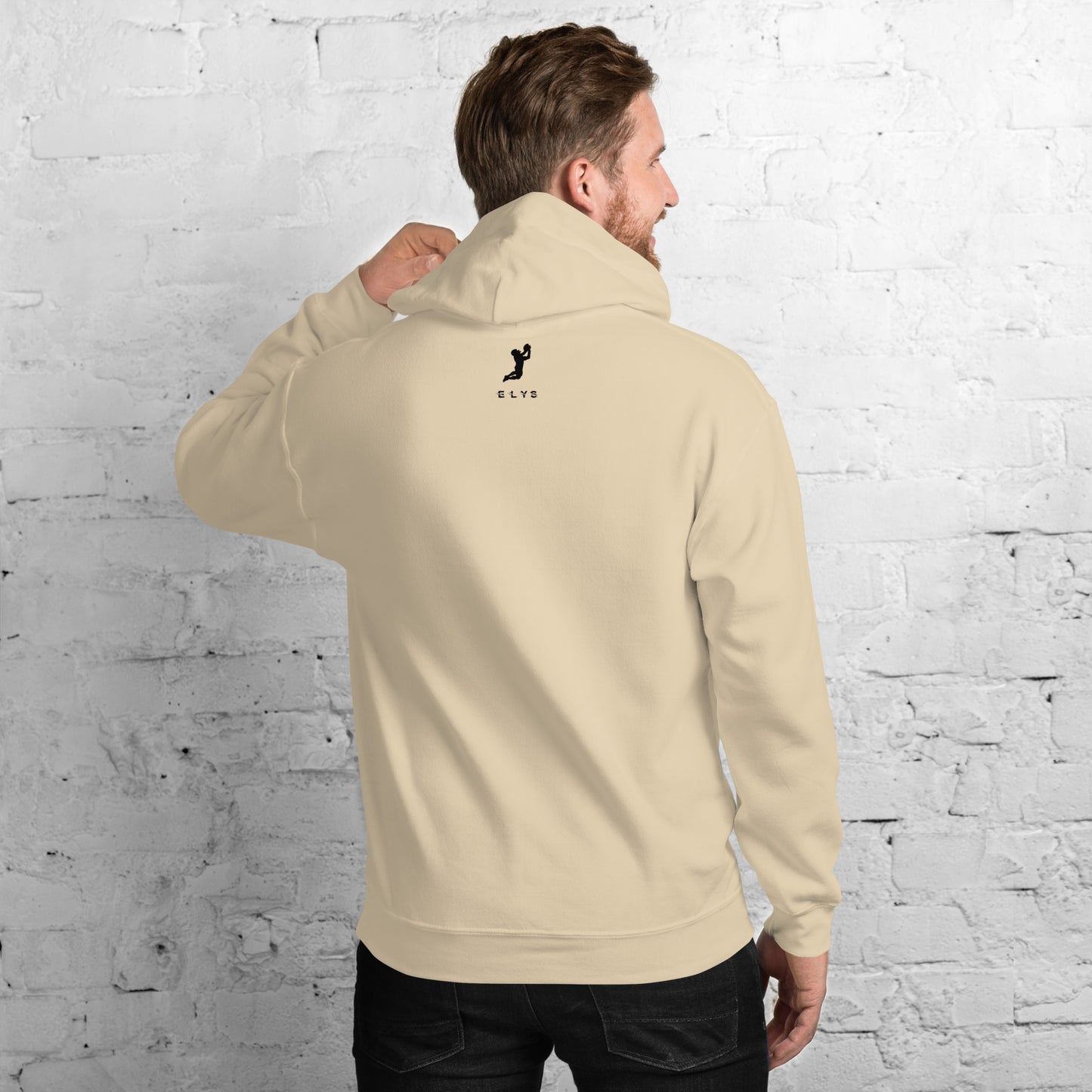 Sweat à capuche ELYS Homme logo Vert Foncé