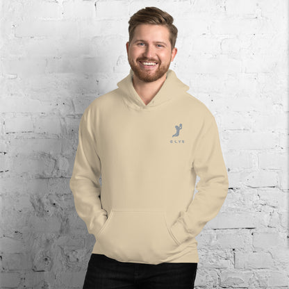 Sweat à capuche ELYS Homme logo Argenté