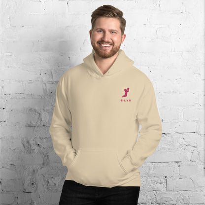 Sweat à capuche ELYS Homme logo Rose